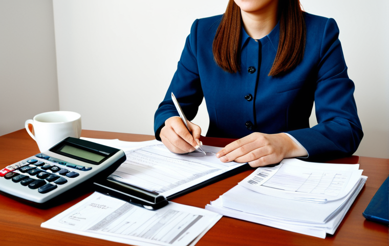 전산세무회계 초보자를 위한 가이드 - Modern Accountant at Work**

A professional accountant, fully clothed in business attire, working on...