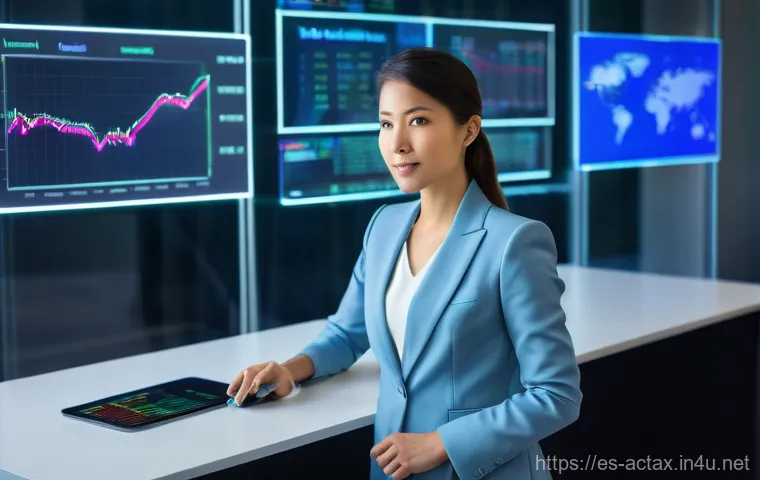 전산세무회계 자격증으로 업그레이드된 커리어 - **Prompt:** A dynamic, modern female accountant, in her late 20s to early 30s, with a confident and ...